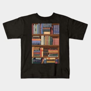 Vintage Bookshelf Kids T-Shirt